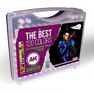 Conjunto de Tintas Acrílicas AK Interactive - FANTASY & SCI-FI - Maleta com 120 cores