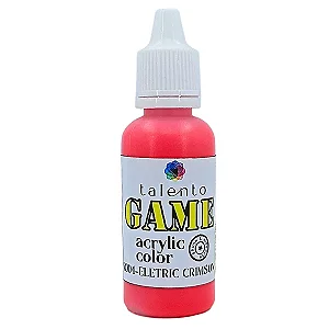 Tinta Acrílica Game - ELETRIC CRIMSON - Talento (20ml)