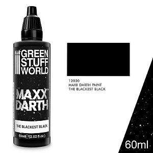 Tinta Acrílica Green Stuff World - MAXX DARTH - Preto Absoluto - 60ml