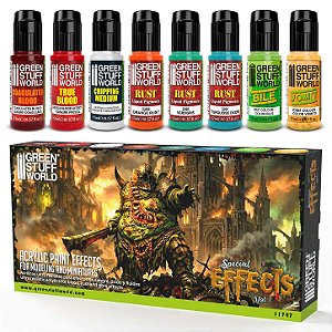 Conjunto Tintas Acrílicas SPECIAL EFFECTS Vol. 1 - Green Stuff World (Box x8 17ml)