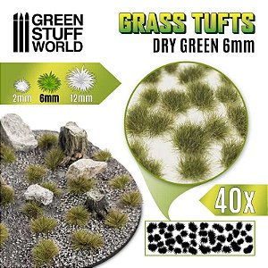 Tufos de grama 6mm Verde Seco