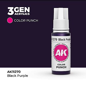Tinta Acrílica Color Punch BLACK PURPLE - AK Interactive (17 ml)
