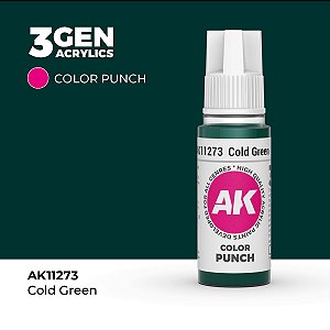 Tinta Acrílica Color Punch COLD GREEN - AK Interactive (17 ml)