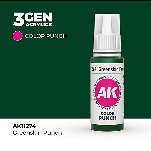 Tinta Acrílica Color Punch GREENSKIN PUNCH - AK Interactive (17 ml)