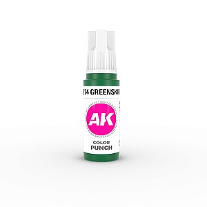 Tinta Acrílica AK Geração 3 - Greenskin Punch COLOR PUNCH 17 ml