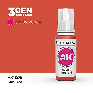 Tinta Acrílica Color Punch SUN RED - AK Interactive (17 ml)