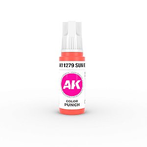 Tinta Acrílica AK Geração 3 - Sun Red COLOR PUNCH 17 ml