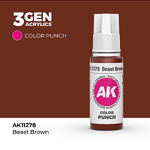 Tinta Acrílica Color Punch BEAST BROWN - AK Interactive (17 ml)