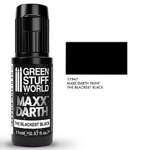 Tinta Acrílica MAXX DARTH Preto Absoluto - Green Stuff World (17ml)