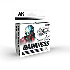 Conjunto de tintas acrílicas - AK Interactive: THE INKs - DARKNESS com 3 frascos de 30ml