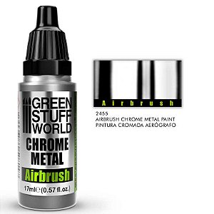 Tinta Metálica Green Stuff World - CHROME - cromo para Aerógrafo17ml