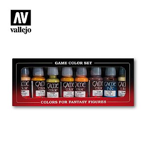 Conjunto de tintas Acrílica Vallejo Game Color - Skin Tones (Tons de pele): Effects: 8x potes de 17ml