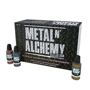 Conjunto Tintas Metálicas Metal N'Alchemy Collection - Scale75 (Box x24 17ml)