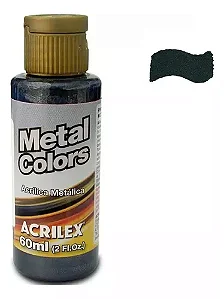 Tinta Metal Colors PRETO - Acrilex (60ml)