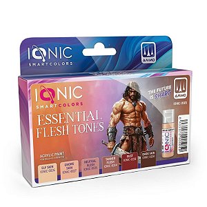Conjunto Tintas Acrílicas: ESSENTIAL FLESH TONES - IONIC Smart Colors (6x 20ml)