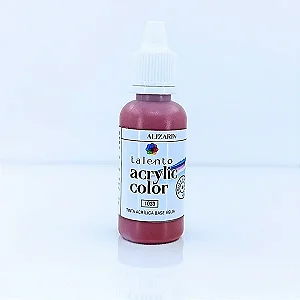 Tinta Acrílica Acrylic Color - ALIZARIN - Talento (20ml)