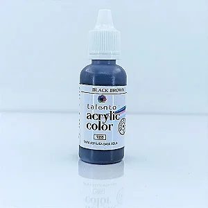 Tinta Acrílica Acrylic Color - BLACK BROWN - Talento (20ml)