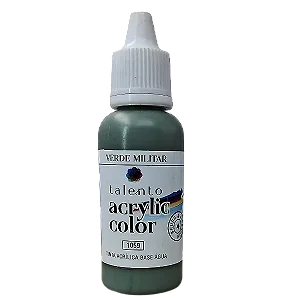 Tinta Acrílica Acrylic Color - VERDE MILITAR - Talento (20ml)
