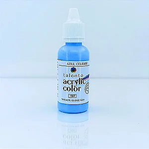 Tinta Acrílica Acrylic Color - AZUL CELESTE - Talento (20ml)