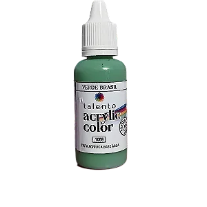 Tinta Acrílica Acrylic Color - VERDE BRASIL - Talento (20ml)
