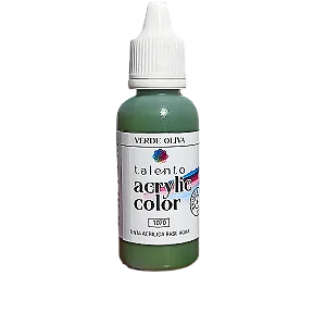 Tinta Acrílica Acrylic Color - VERDE OLIVA - Talento (20ml)