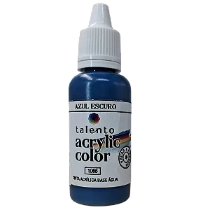 Tinta Acrílica Acrylic Color - AZUL ESCURO - Talento (20ml)