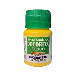 Tinta Acrílica Decorfix Fosca AMARELO CADMIO - Corfix (37ml)