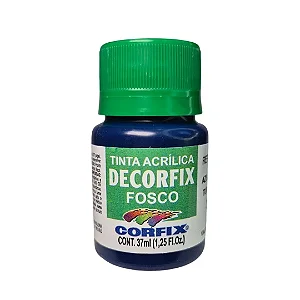 Tinta Acrílica Decorfix Fosca AZUL TURQUESA - Corfix (37ml)