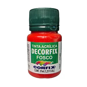 Tinta Acrílica Decorfix Fosca VERMELHO TOMATE - Corfix (37ml)