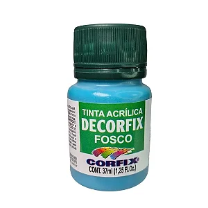 Tinta Acrílica Decorfix Fosca AZUL TURQUESA CLARO - Corfix (37ml)