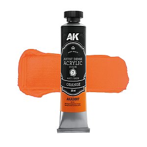 Tinta Acrílica Artística Densa - ORANGE - AK Interactive (20ml)