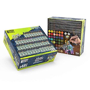 Mega Conjunto Tintas Acrílicas BASICS 1 - Green Stuff World (Box x48 17ml)