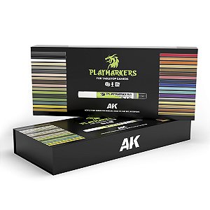 Estojo de Luxo Marcadores Acrílicos Playmarkers - AK Interactive (34 cores)