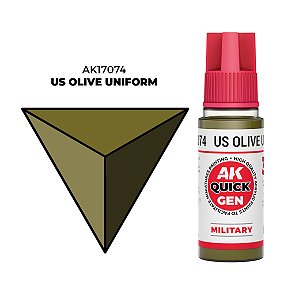 Tinta Acrílica Quick Gen US OLIVE UNIFORM - AK Interactive (18ml)