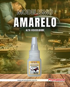 Cola Adesiva Modelismo Amarelo - Promabond (10g)