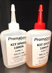 Kit Adesivo Epóxi com Componente A e Componente B - Promabond (100g cada)