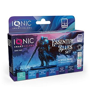 Conjunto Tintas Acrílicas: ESSENTIAL BLUES - IONIC Smart Colors (6x 20ml)