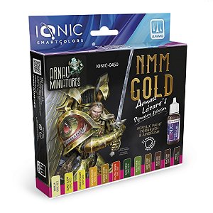 Conjunto Tintas Acrílicas: NMM GOLD do ARNAU LAZARO - IONIC Smart Colors (10x 20ml + 2x 17ml)