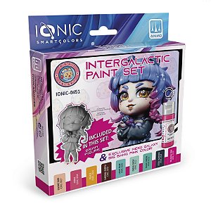 Conjunto Tintas Acrílicas: INTERGALACTIC NEKO GALAXY - IONIC Smart Colors (9x 20ml + 1 miniatura)