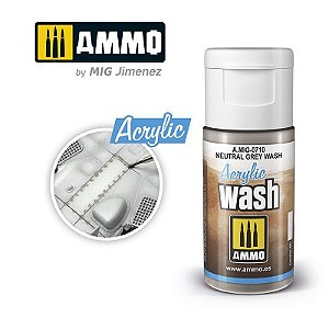 Wash Acrílico - NEUTRAL GREY WASH - AMMO (15ml)