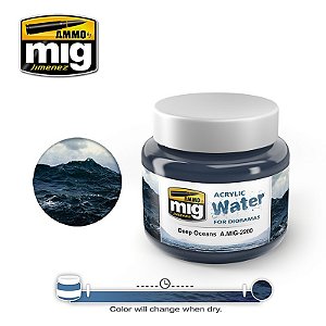 Gel Acrílico para simular Água - DEEP OCEANS - AMMO (250ml)
