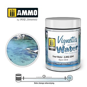Gel Acrílico para simular Água Limpa - CLEAR WATER - AMMO (100ml)