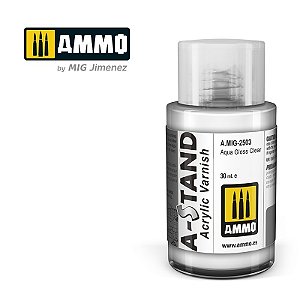 Verniz Acrílico Aqua Gloss TRANSPARENTE (BRILHANTE) - AMMO (30ml)
