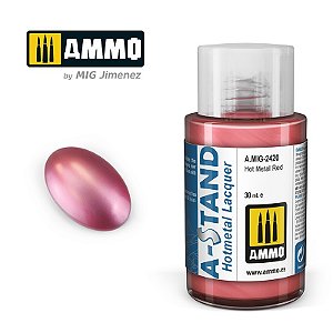 Tinta Metálica A-STAND Hot Metal - RED - AMMO (30ml)