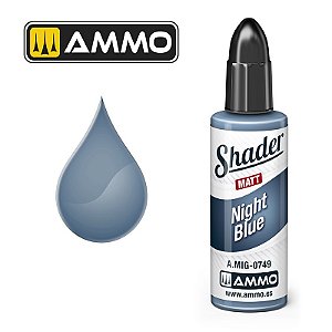 Tinta Acrílica SHADER Fosco - NIGHT BLUE - AMMO (10ml)
