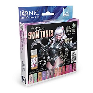 Conjunto Tintas Acrílicas: SKIN TONES do ARNAU LAZARO - IONIC Smart Colors (12x 20ml)