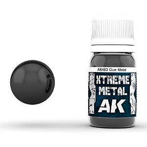 Xtreme Metal GUN METAL - AK Interactive (30ml)
