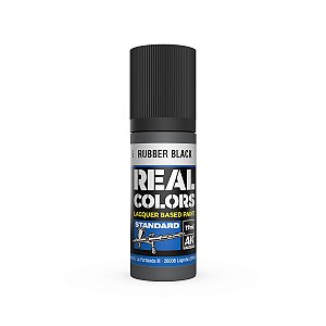 Tinta Laca Real Colors RUBBER BLACK - AK Interactive (17ml)