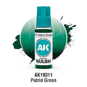 Wash Acrílico PUTRID GREEN - AK Interactive (18ml)