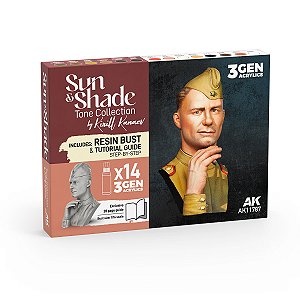 Conjunto Tintas Acrílicas SUN & SHADE por Kirill Kanaev - AK Interactive (Box x14 17ml)